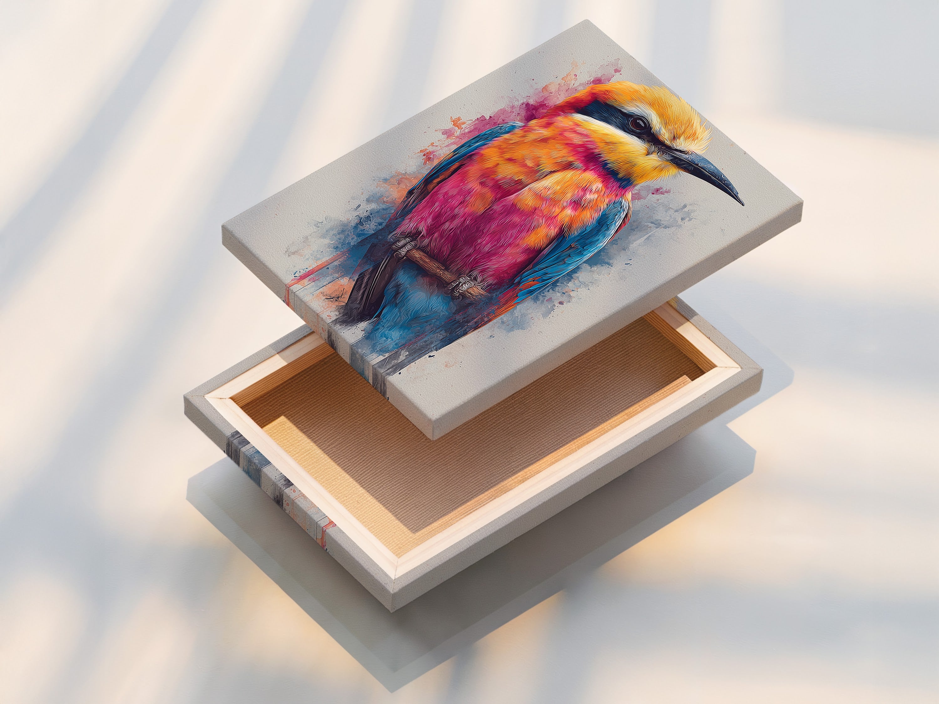 Vibrant Bee Eater Bird Watercolor Print - Colorful Bird Wall Art, Nature Artwork, Bird Lover Gift, Home Decor, Office Art