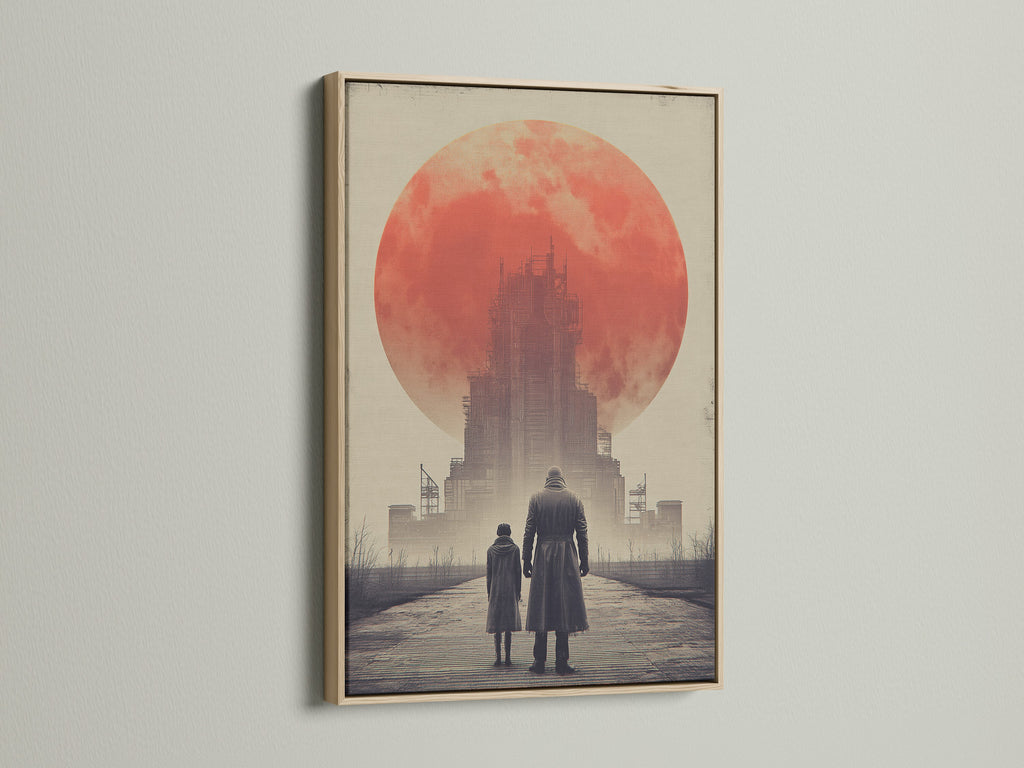 Oak frame showcasing artwork. The natural wood grain adds warmth. The oak frame complements various art styles. Consider an oak frame for a timeless look. View the art piece enhanced by the oak finish. Perfect for home or office spaces.