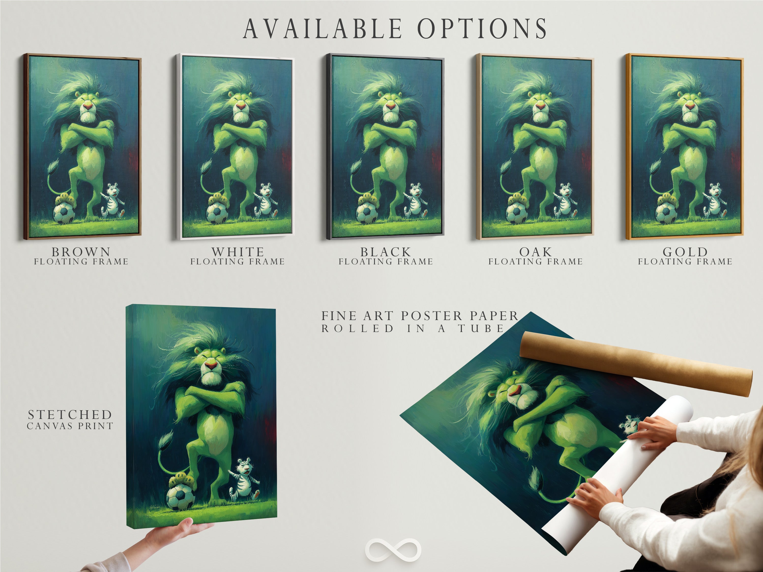 Explore available options for the Lion King Simba artwork. Options include a stretched canvas print fine art poster paper and floating frame. Customize the artwork to match your nursery or kids room decor. Find the perfect fit.