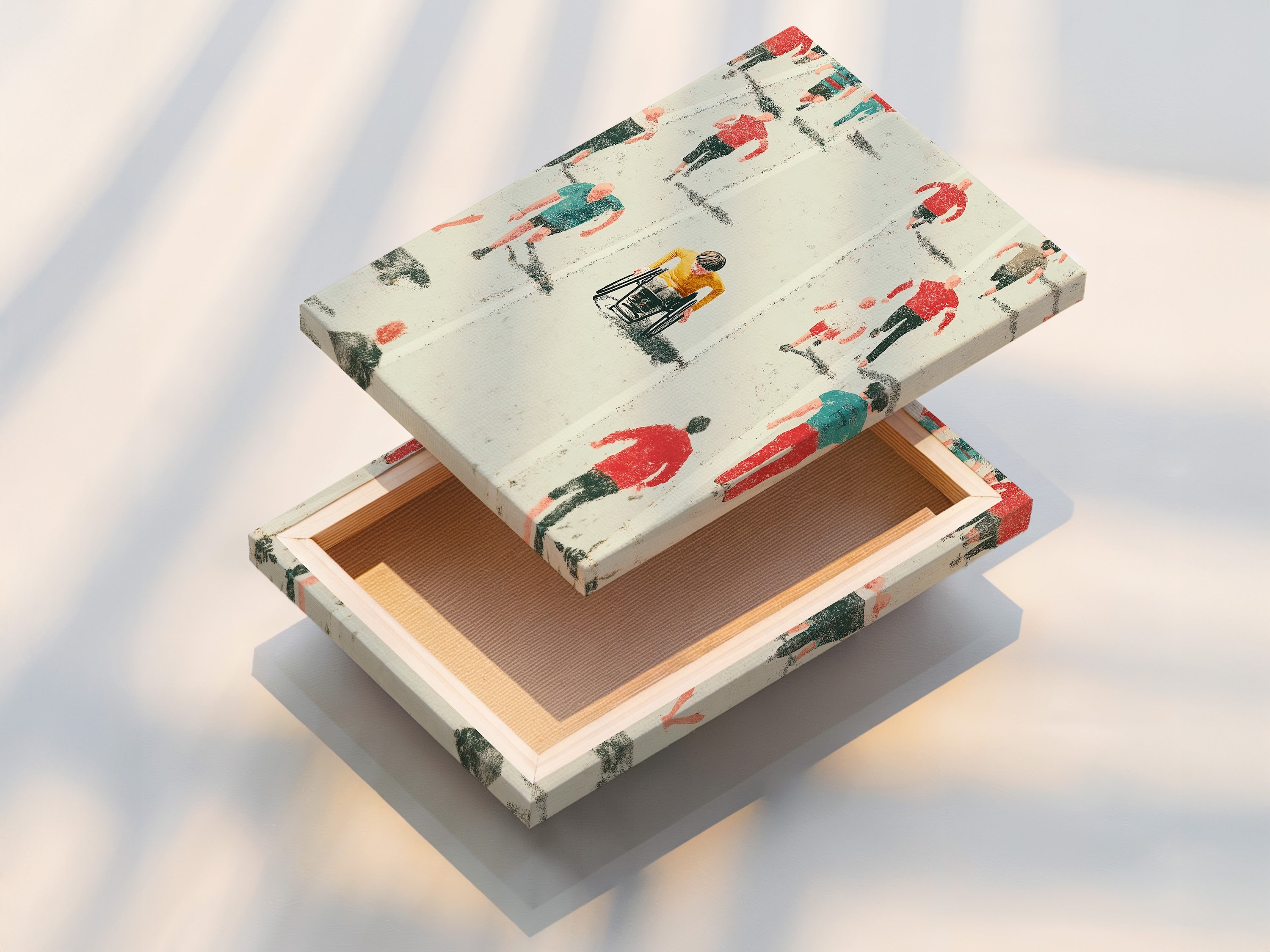 A stretched canvas print of the Marathon Runners artwork. The artwork is taut and ready to hang. The canvas print offers a gallery-quality look. This sports-themed artwork adds an inspirational touch to any room. It is perfect for home gyms or offices.