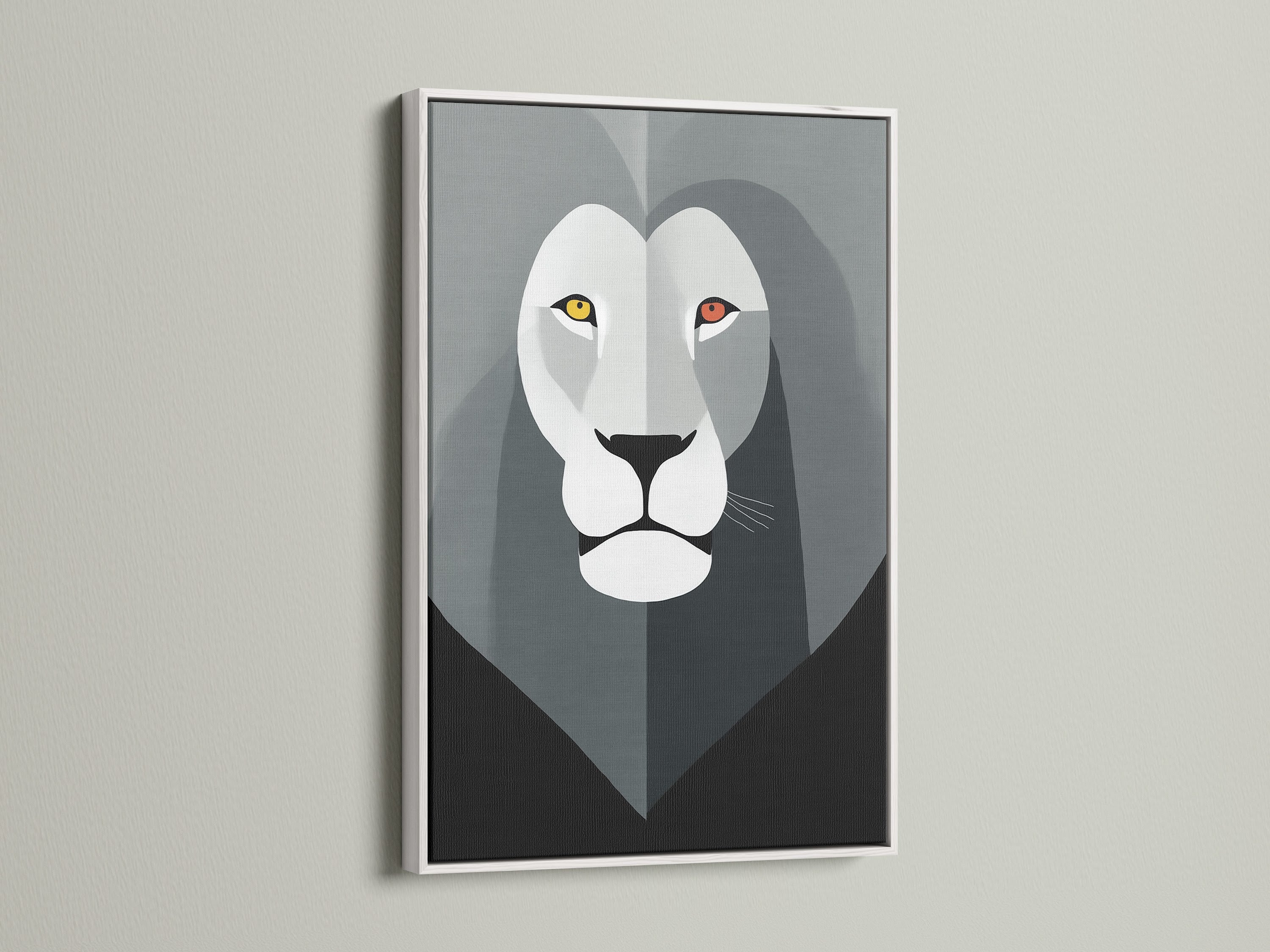 A white frame presents a clean and modern look. This frame enhances the artwork's colors. It is a versatile choice for any room. The white frame adds brightness and sophistication. Perfect for minimalist or contemporary styles.