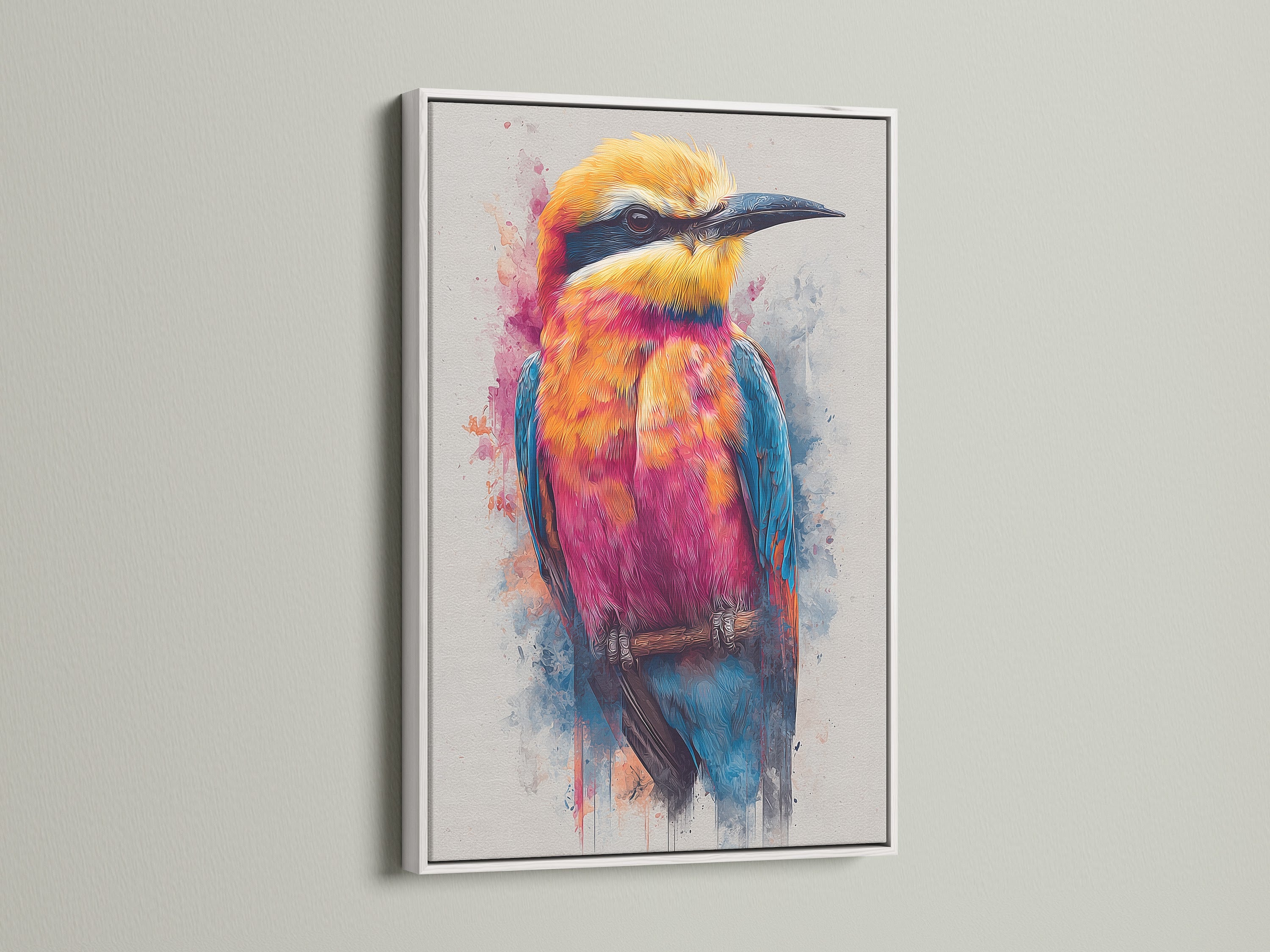 Vibrant Bee Eater Bird Watercolor Print - Colorful Bird Wall Art, Nature Artwork, Bird Lover Gift, Home Decor, Office Art