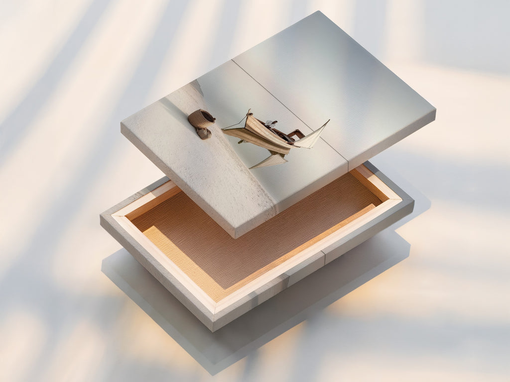 A stretched canvas print ready to hang. This durable canvas brings your coastal artwork to life. The stretched canvas provides a gallery-worthy look. It is perfect for displaying your favorite seascape wall art.