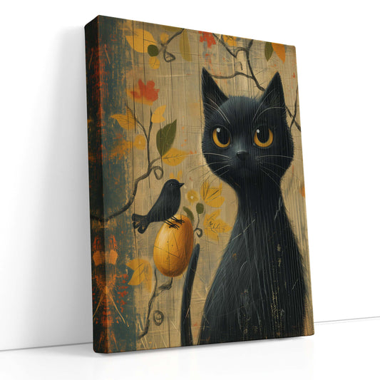 Rustic Cat Canvas Print