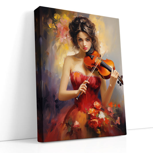 Woman Violinist Canvas Print