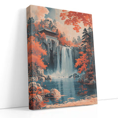 Canvas Print Waterfall Scene 