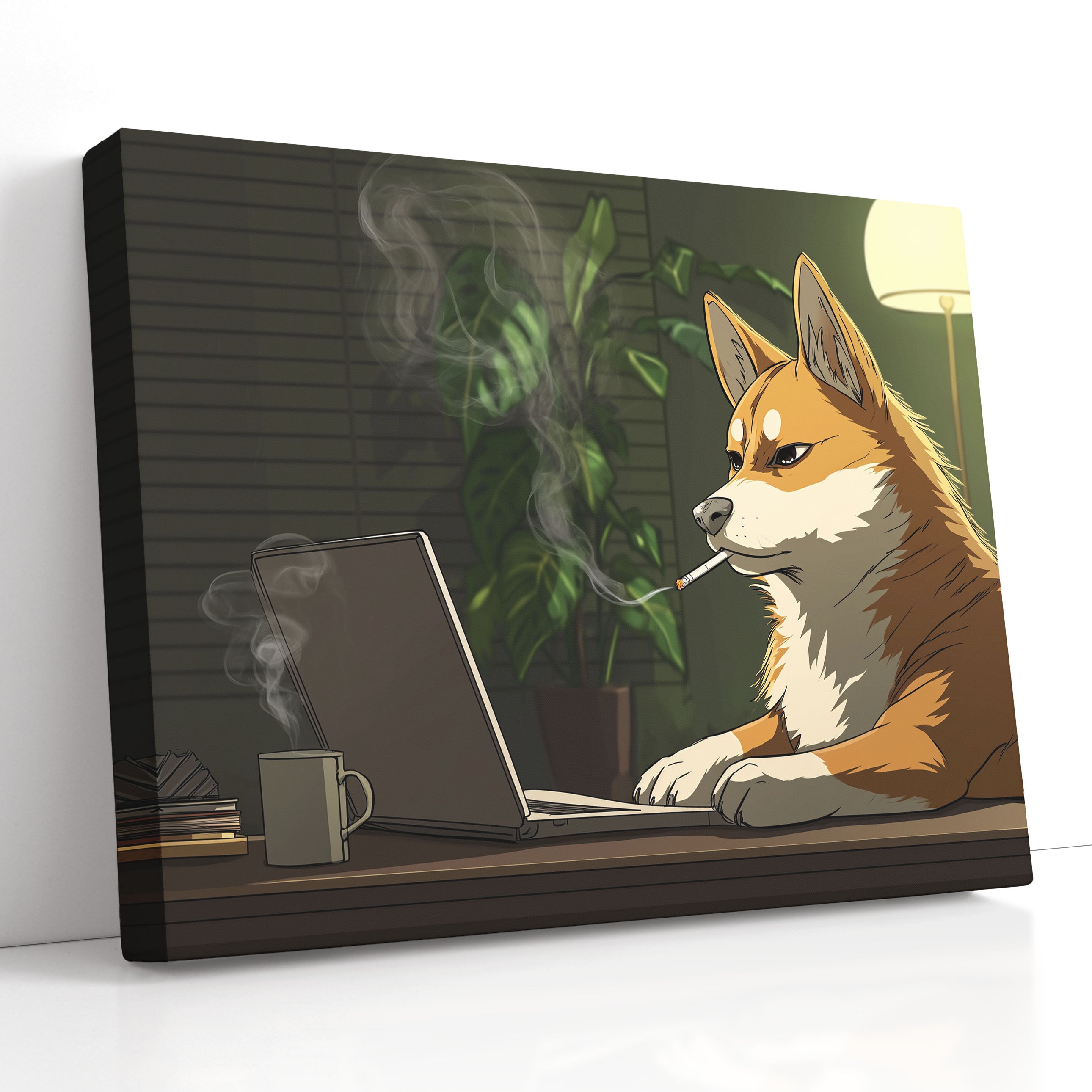 Canine Office Wall Canvas