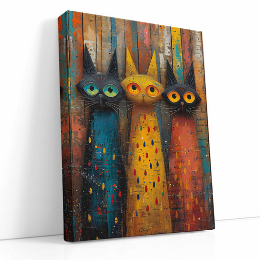Canvas Print Colorful Cats
