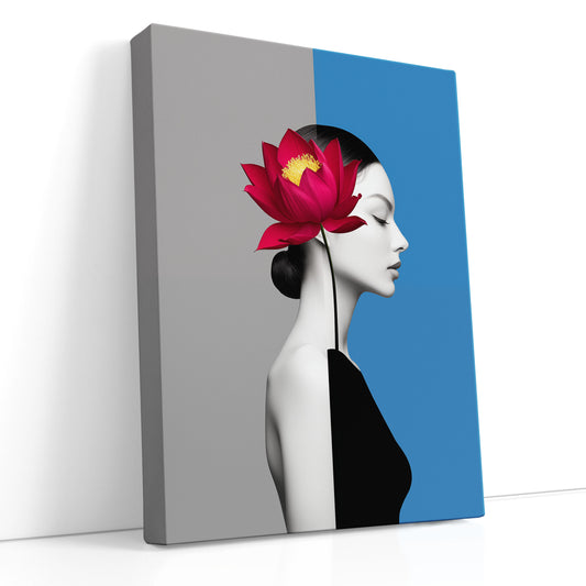 Canvas Print Woman Flower