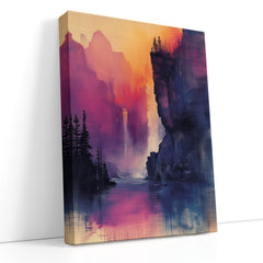 Vibrant Waterfall Canvas