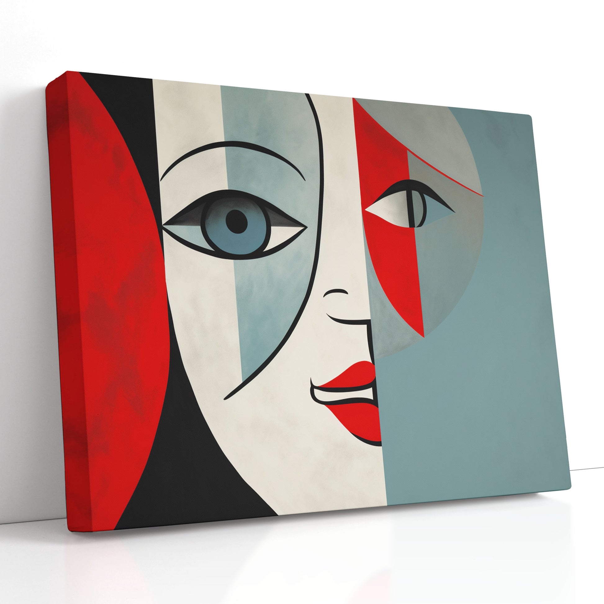 Abstract Split Face Wall Art 