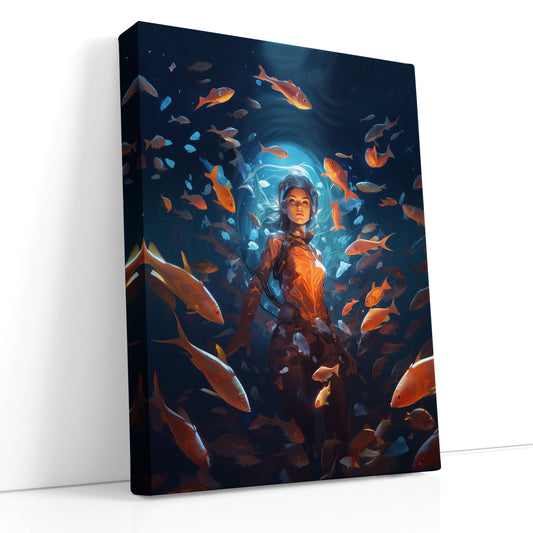 Canvas Print Ocean Diver