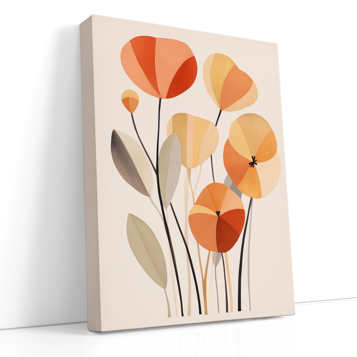 Warm Tone Floral Canvas Print