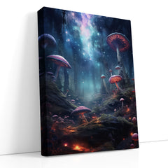 Bosque de fantasía cósmica - Impresión de lienzo