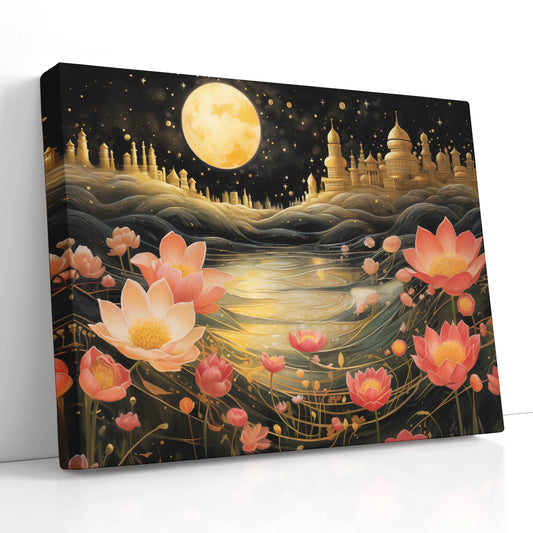 Tranquil Lotus Wall Canvas