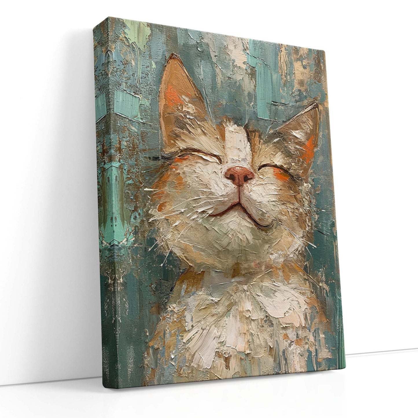 Textured Feline Wall Canvas