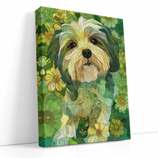  Floral Canine Wall Canvas