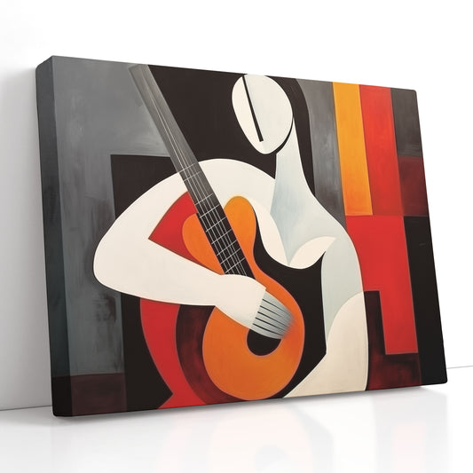Cubist Guitar Wall Canvas