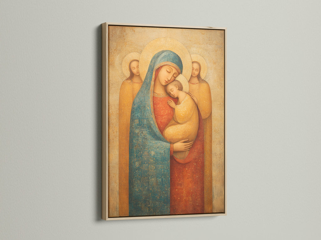 This is an oak frame showcasing a stunning artwork. The oak frame adds warmth and character. Perfect for traditional or rustic interiors. The frame enhances the artwork's beauty. It brings a touch of nature indoors. Discover the elegance of oak.