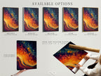 Available art options: stretched canvas print fine art poster paper and floating frame. Choose the perfect format for your artwork. Explore our range of print and framing options. Each option offers a unique look. Customize your art to suit your style.