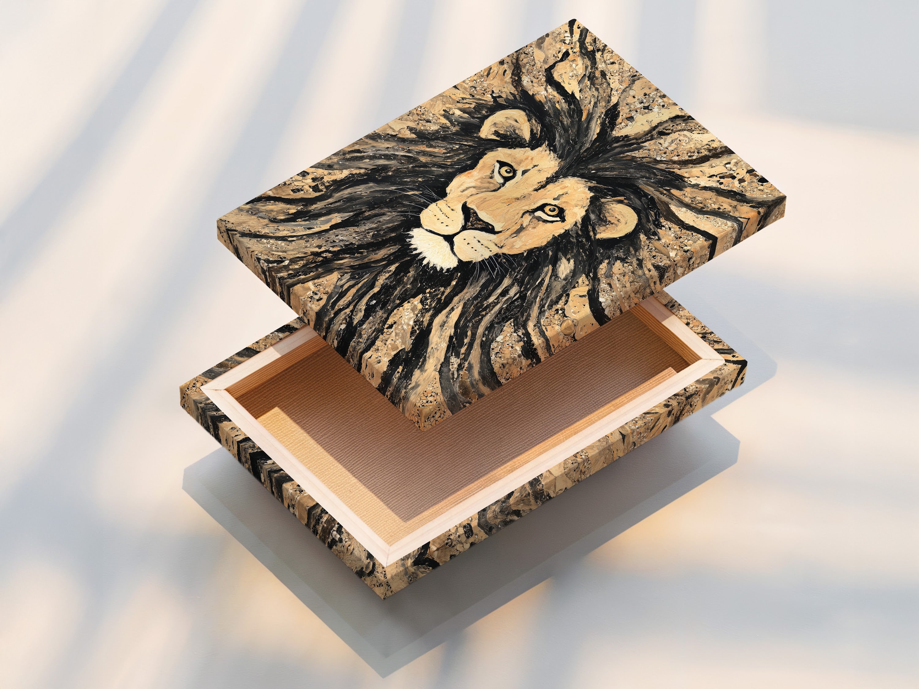 This showcases a stretched canvas print. It is ready to hang and admire. The canvas texture enhances the artwork. The stretched frame provides support. It offers a gallery-wrapped look. Display your art on a stretched canvas.