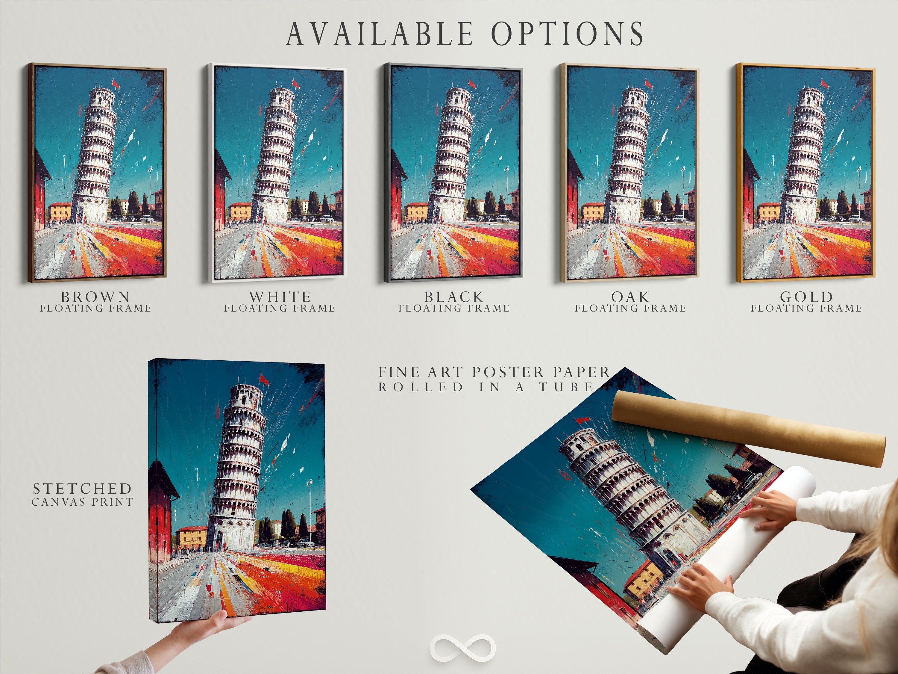 Explore available artwork options. Stretched canvas print fine art poster paper and floating frame are all available. Discover the perfect medium and presentation for your new travel canvas or architecture print. Elevate your home or office today