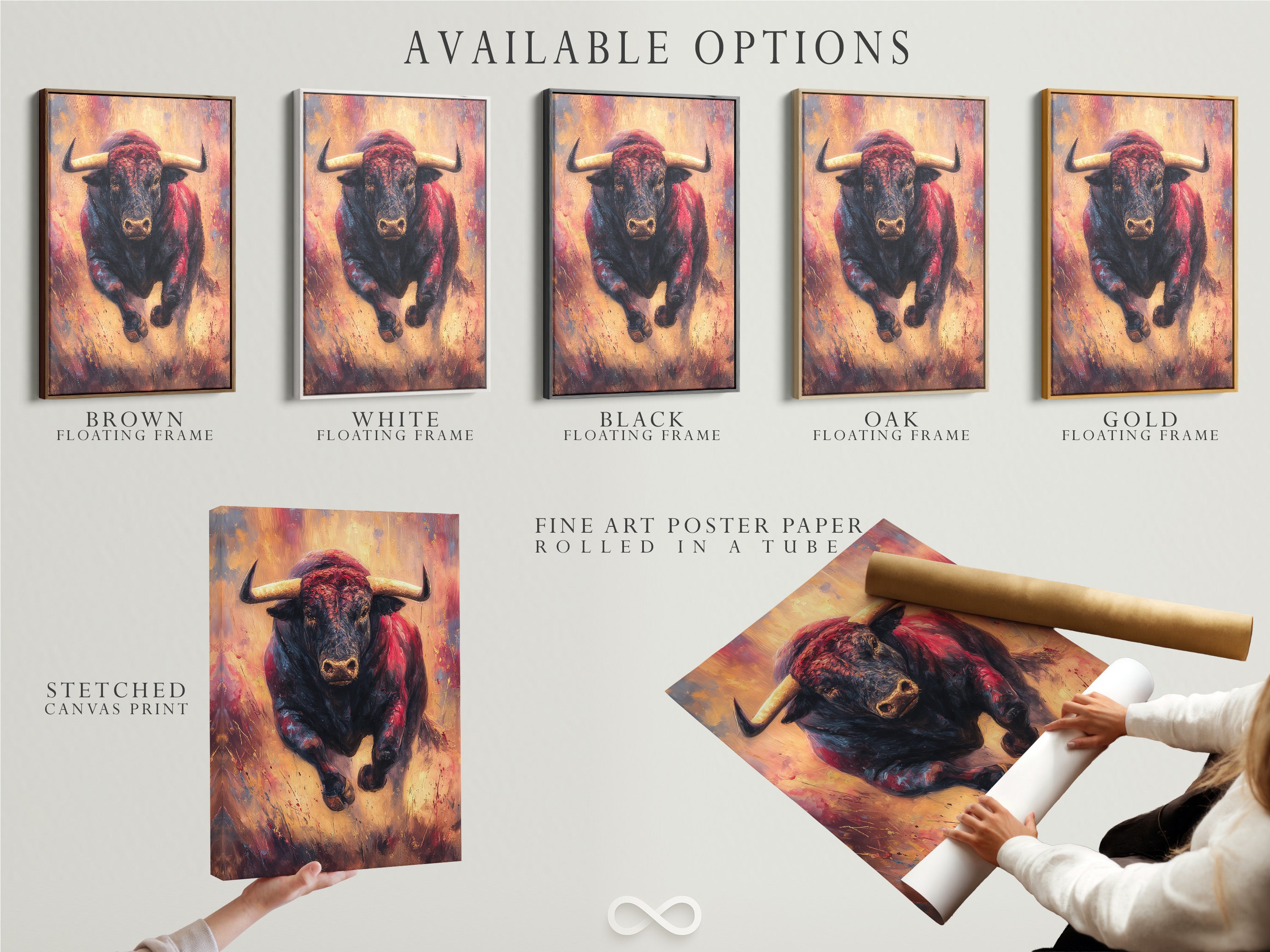 Available options for artwork include a stretched canvas print fine art poster paper and a floating frame. Choose the perfect medium for your artwork. Customize your art to match your style. Explore our options today.