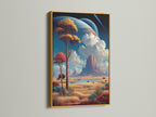 Bison Landscape artwork displayed in a luxurious gold frame. Southwestern art featuring Monument Valley exudes elegance. Earthy tones enhance this desert wall art. Perfect for adding a touch of western charm to any space with plains artwork.