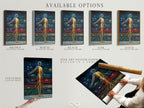 EV-10 showcases available options including a stretched canvas print fine art poster paper and floating frame. Explore various formats to suit your style. Choose the perfect presentation for your artwork. Options provide flexibility and customization. Enhance your art with preferred presentation.