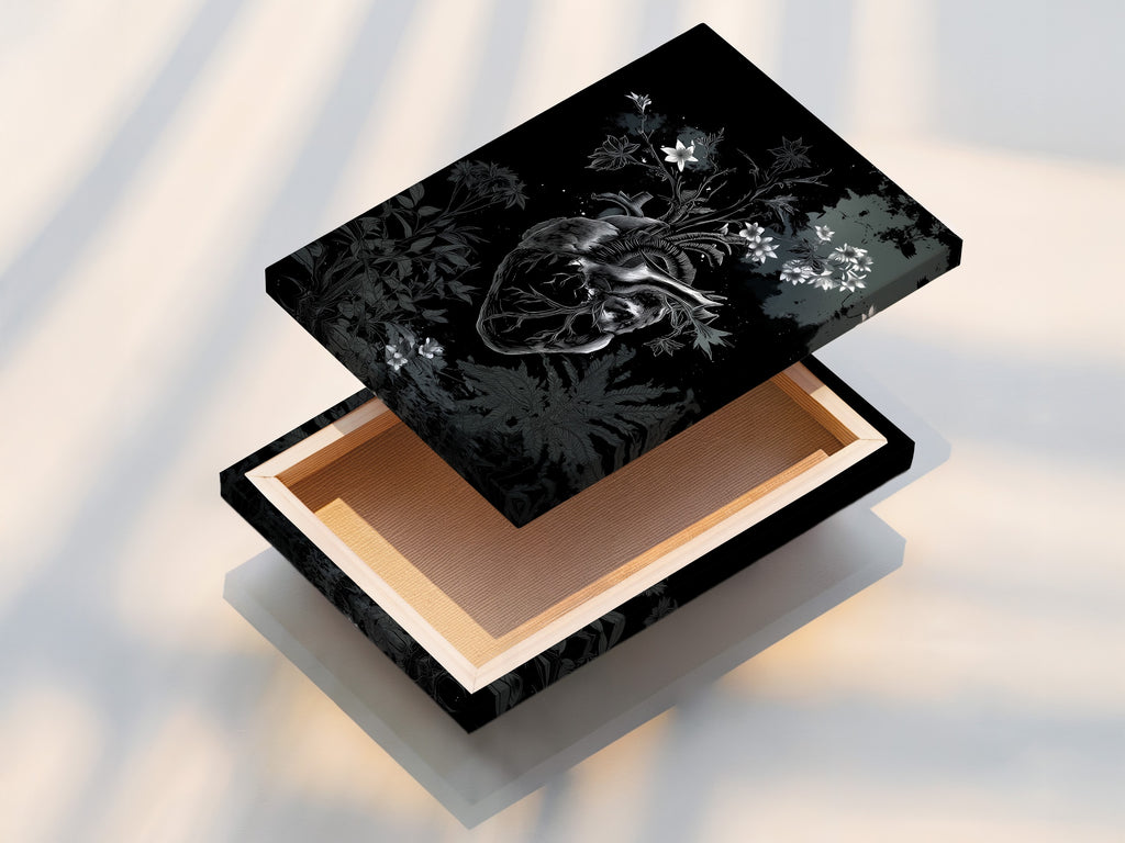 A stretched canvas print is on display. The canvas texture adds depth and richness to the art. This format is ready to hang. It transforms any space with its artistic presence and quality.