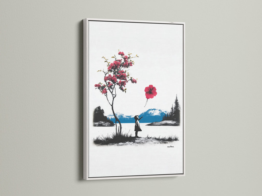 Artwork framed in a clean white frame. The white frame offers a fresh modern look. It allows the artwork to stand out. Ideal for contemporary spaces. White frames provide a gallery-like feel. Showcase your art beautifully.