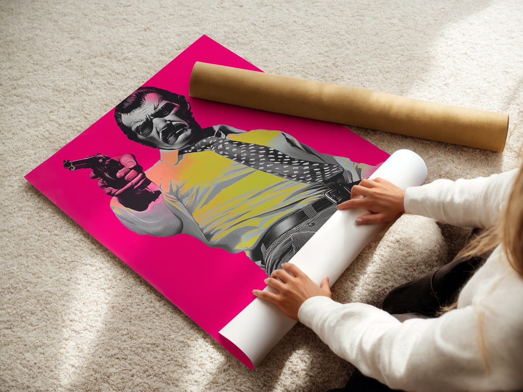 A woman carefully rolls a fine art poster paper. The paper is gently handled to prevent damage. High-quality paper ensures vibrant colors. Fine art poster paper is perfect for printing detailed art. Preserve your art on premium poster paper.