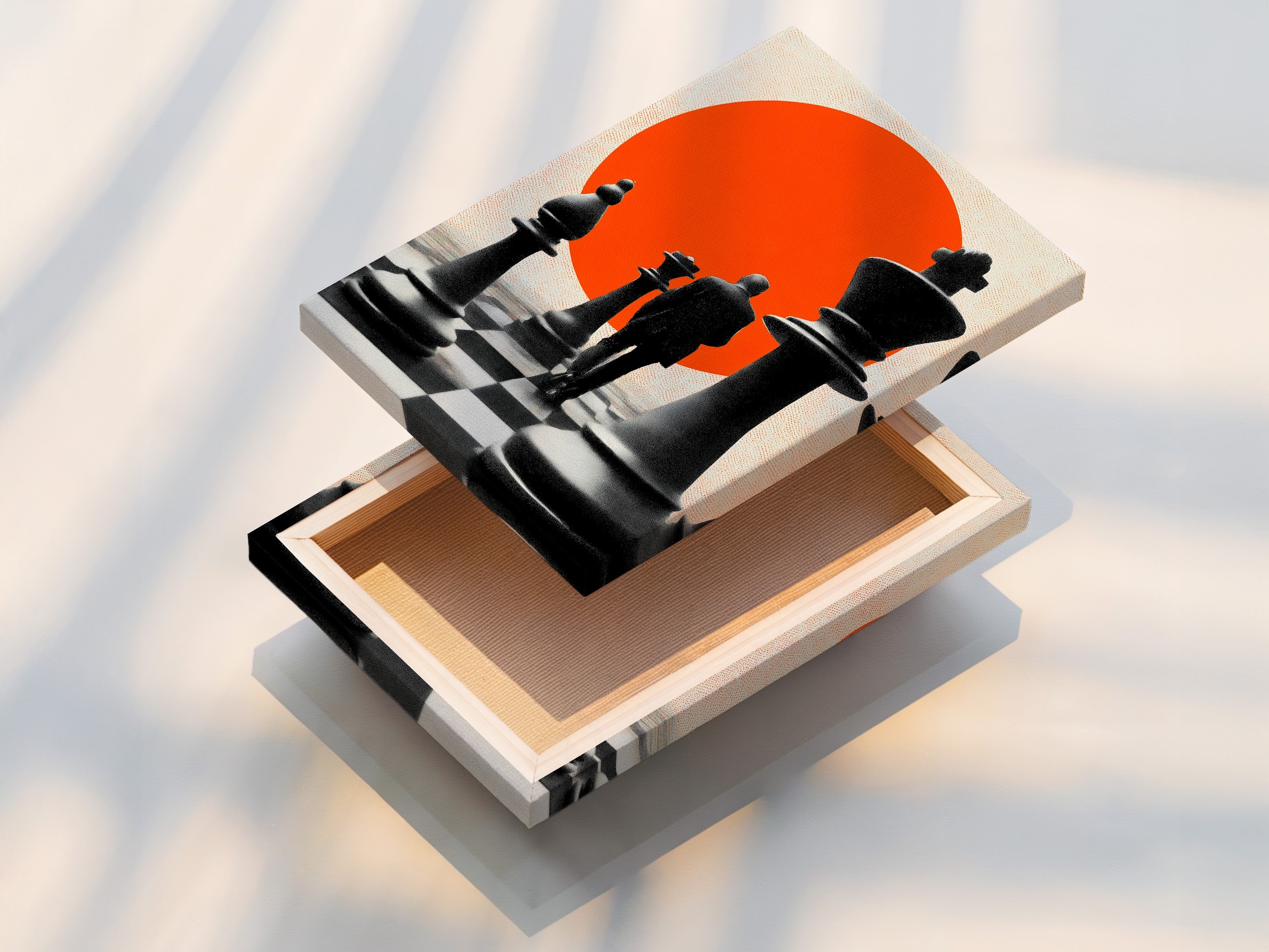 A stretched canvas print ready to hang. The canvas print features high quality materials for a lasting artwork. This stretched canvas provides a clean frameless look. It brings art to life with texture and depth.