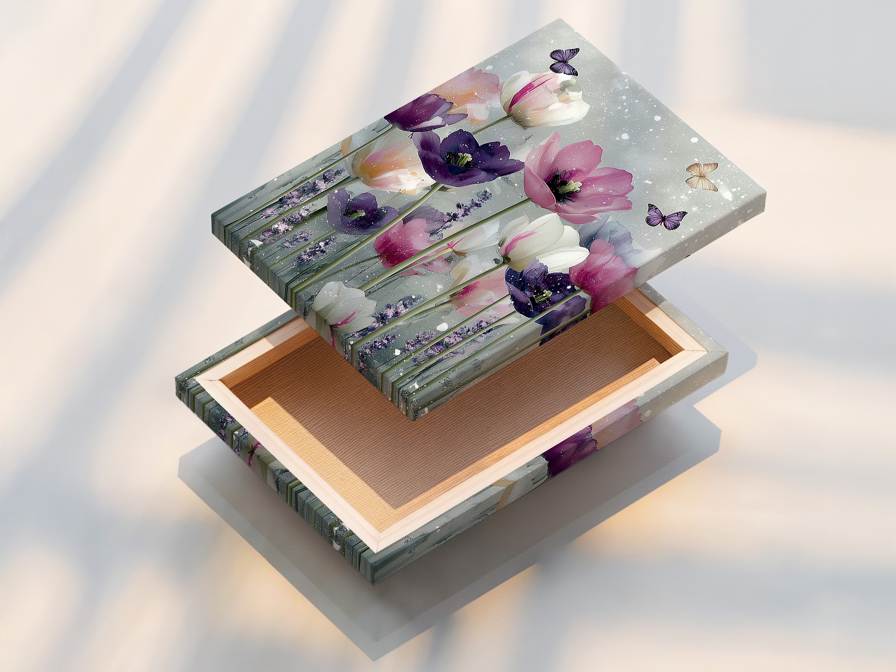 A stretched canvas print is displayed. The canvas brings texture and depth to the artwork. The artwork is ready to hang. Transform your favorite images into stunning wall art. Order your stretched canvas print today.