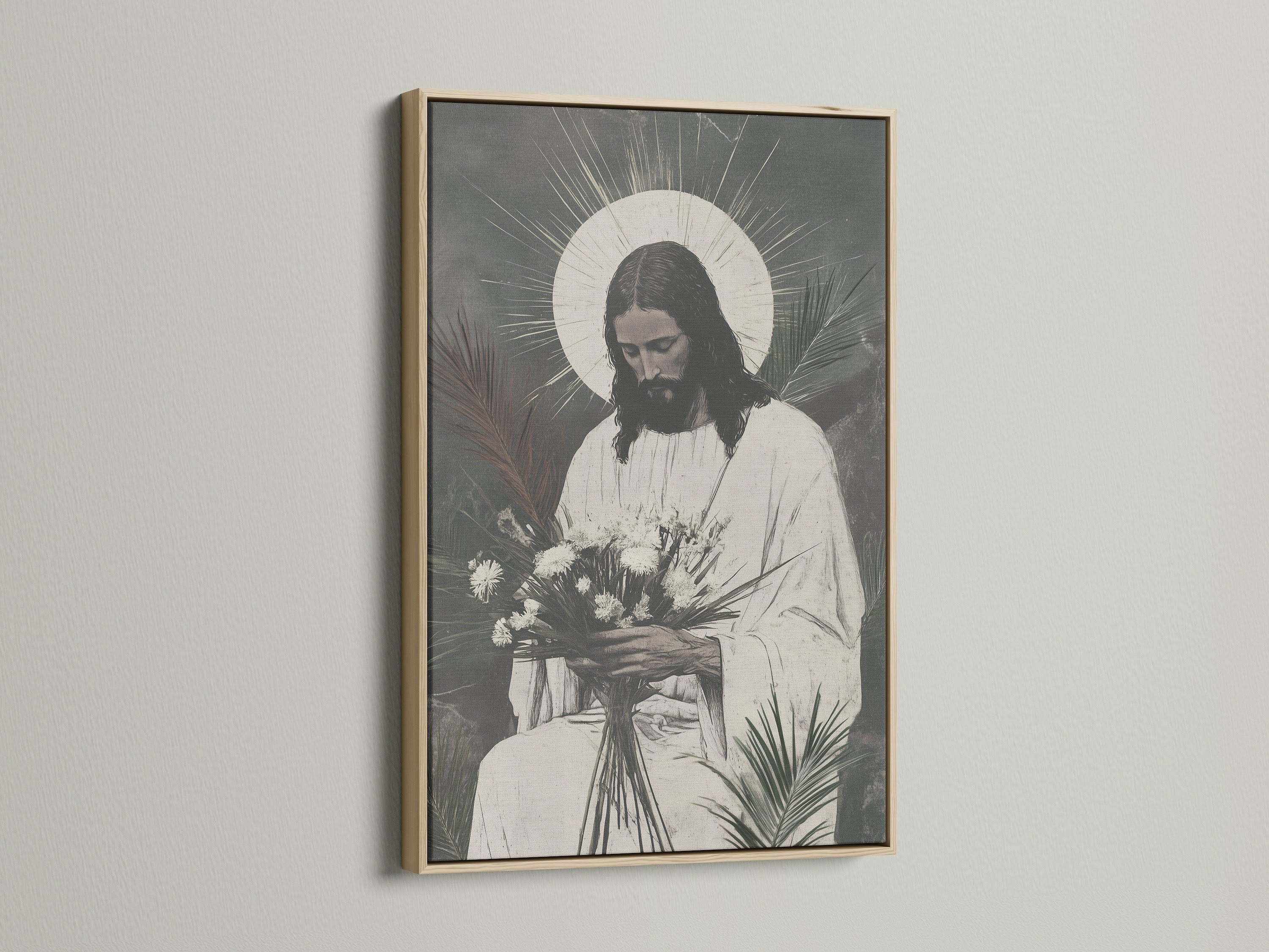 This is an elegant oak frame showcasing a beautiful art print. The natural wood grain complements the artwork. Elevate your home decor with our stylish oak frames. A timeless choice for displaying your favorite pieces