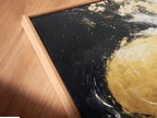 A close-up shot of a canvas print in a floating frame. The canvas print appears to float. This enhances the artwork. The floating frame adds depth and dimension.