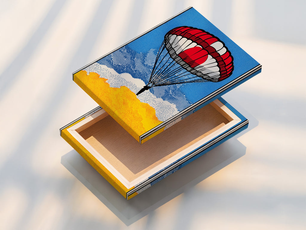 This image shows a stretched canvas print. Stretched canvas prints provide a gallery-wrapped look. It is ready to hang. The canvas texture enhances the artwork. Perfect for displaying artwork without a frame. Explore the elegance of stretched canvas prints.