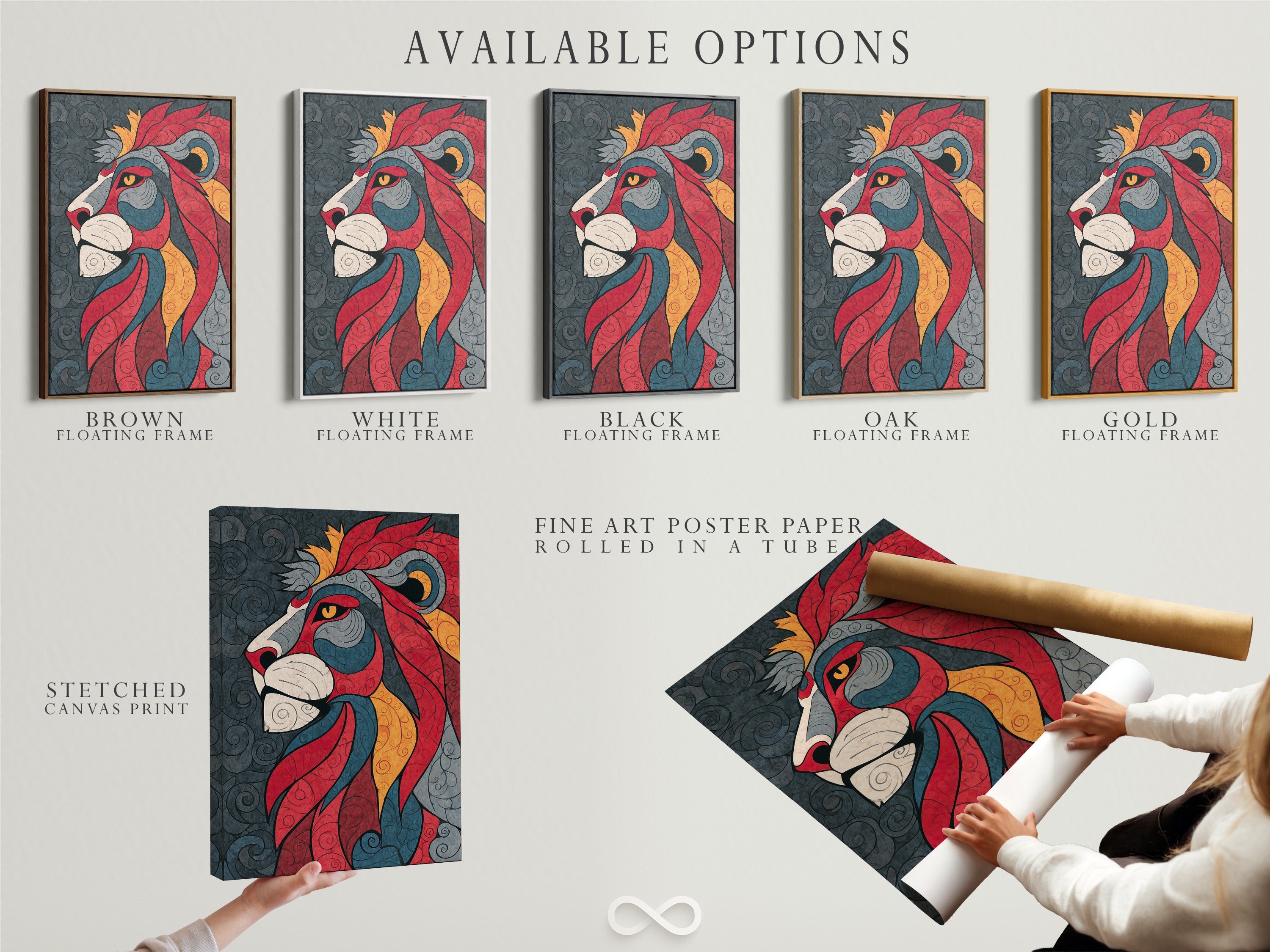 Available options include a stretched canvas print fine art poster paper and floating frame. Choose the perfect option to suit your style and needs. Each option offers a unique way to display your art. Select the best format to enhance your artwork. Customize your art to match your decor.