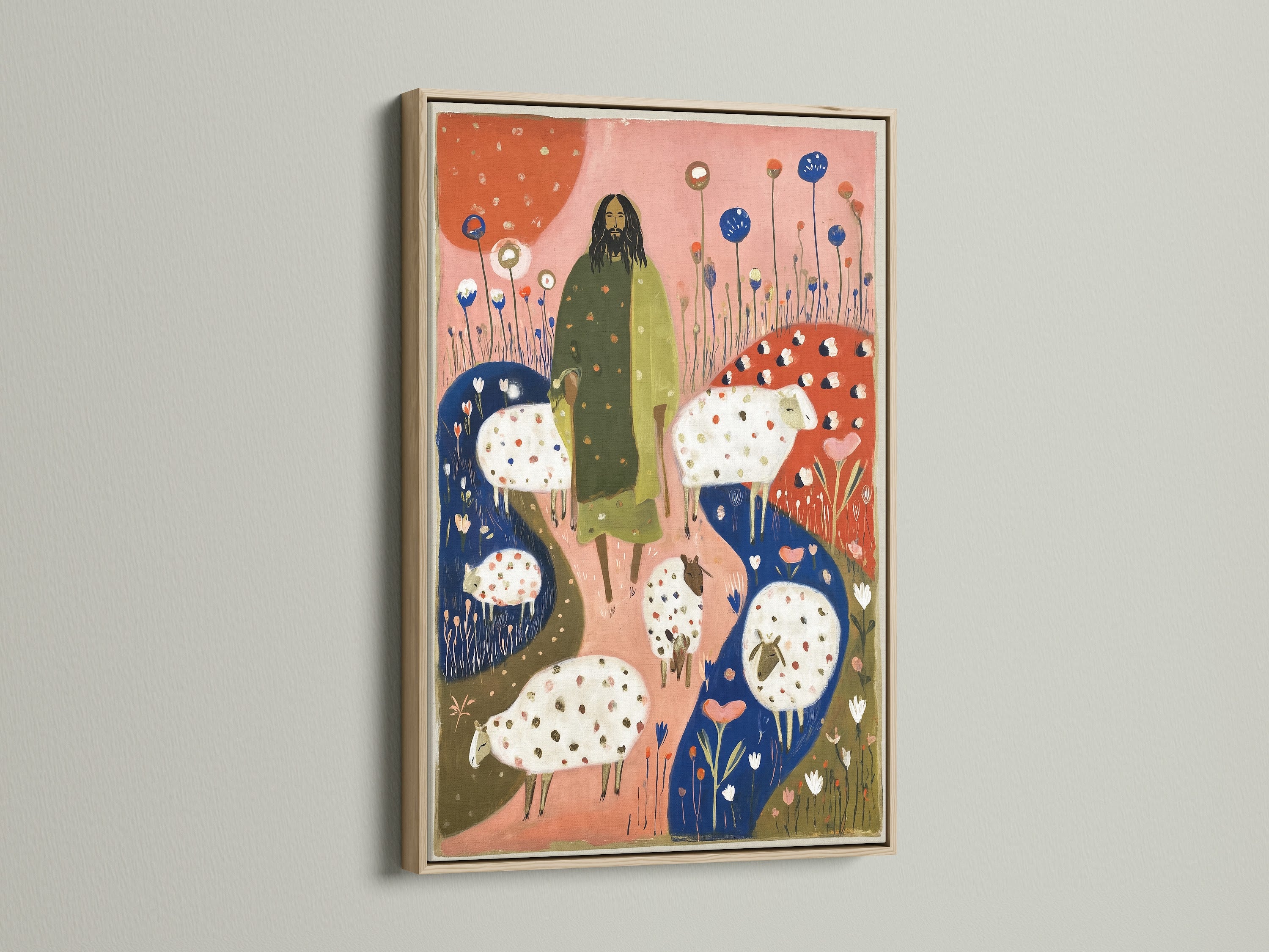 Artwork showcasing an oak frame. This frame enhances the artwork with a natural touch. The oak frame provides a classic and timeless aesthetic. Perfect for adding warmth and sophistication to any room with framed art.