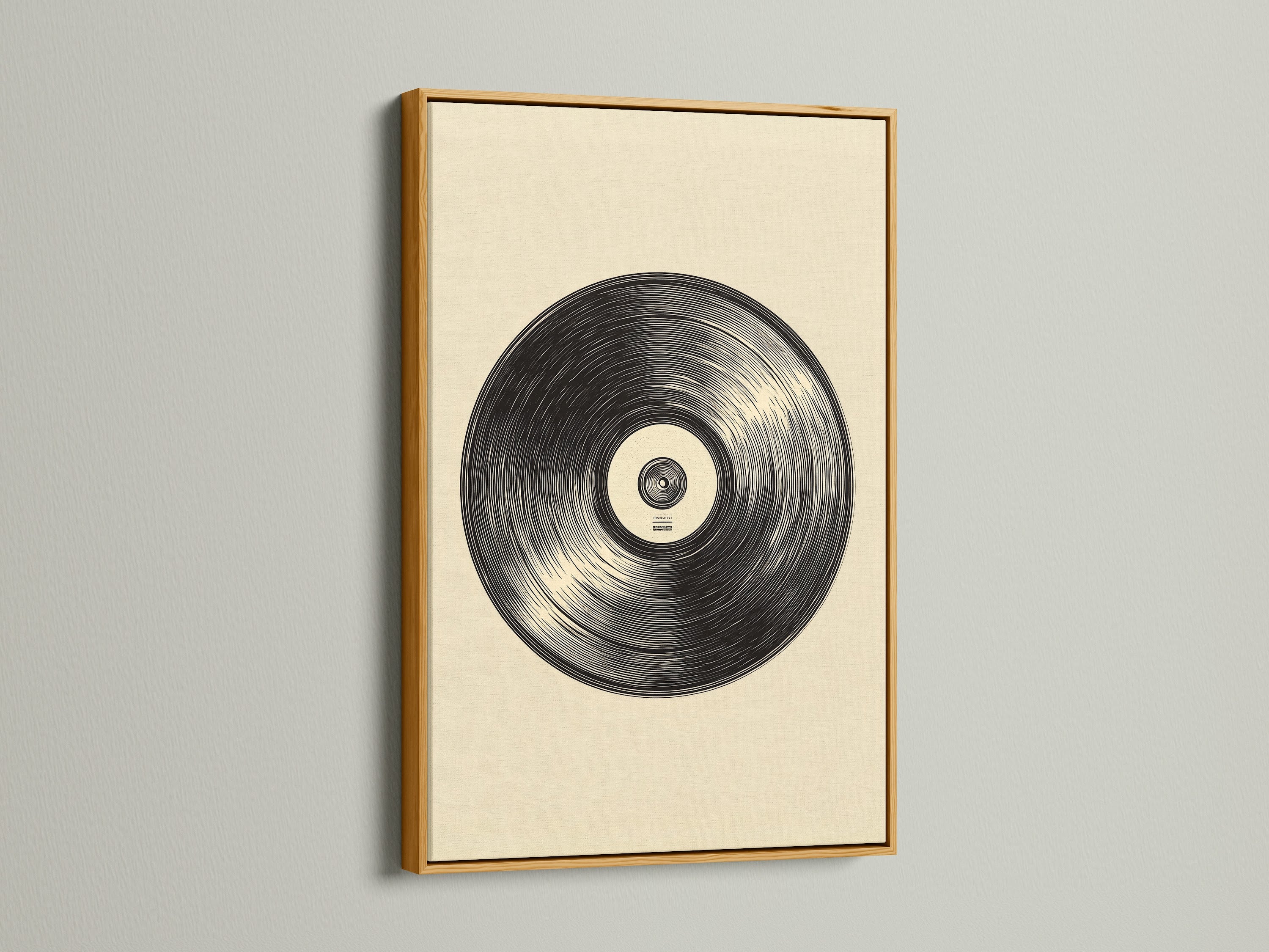 The artwork of a vinyl record is displayed in a gold frame. This frame adds a touch of luxury and elegance. It enhances the artwork's visual appeal. Explore how gold frames can enrich your art.