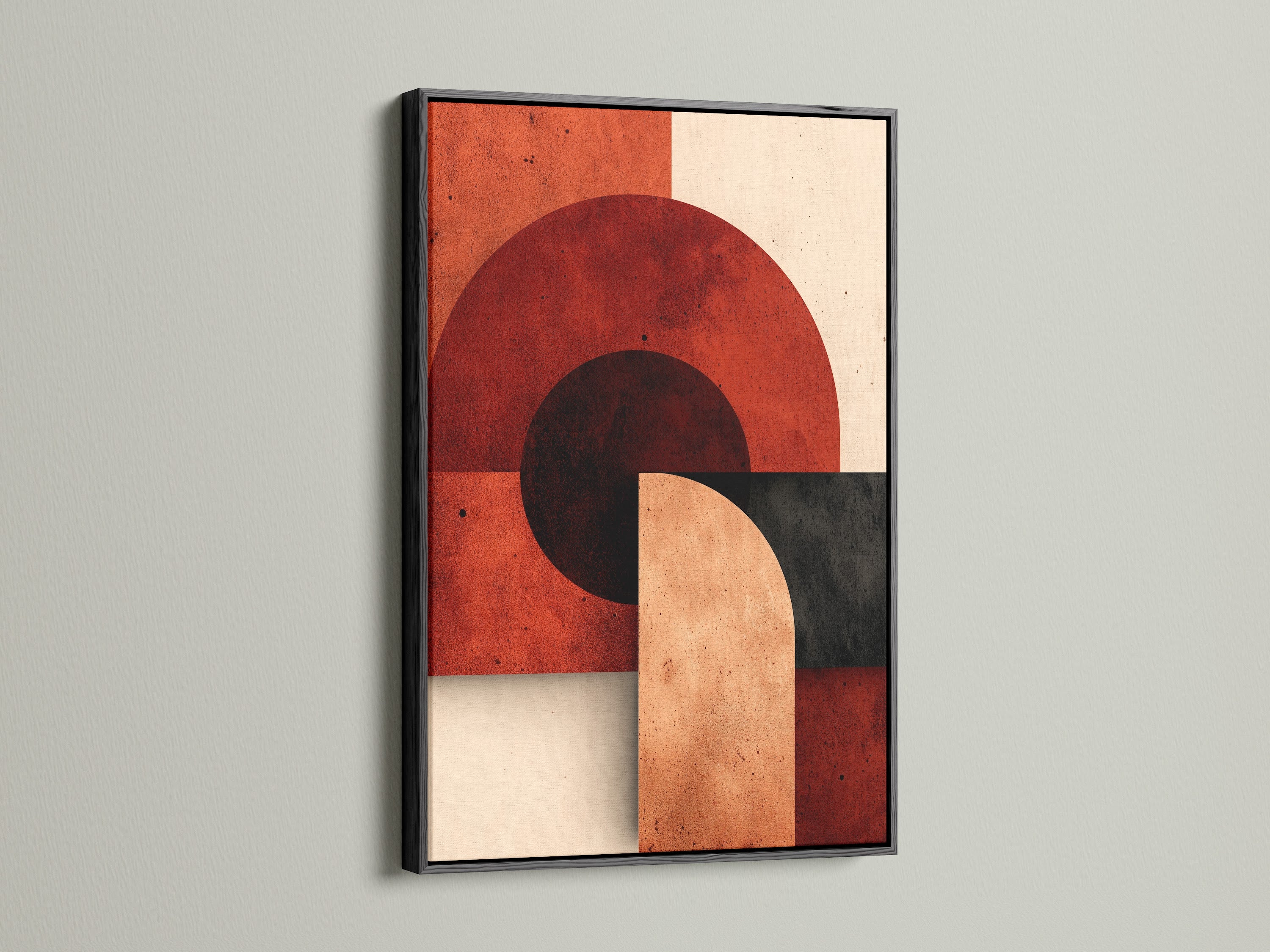 A black frame highlights a bold art piece. The sleek black border adds contrast and depth. It draws the eye to the artwork's intricate details. The frame creates a gallery-like presentation. Transform your art with a classic black frame.