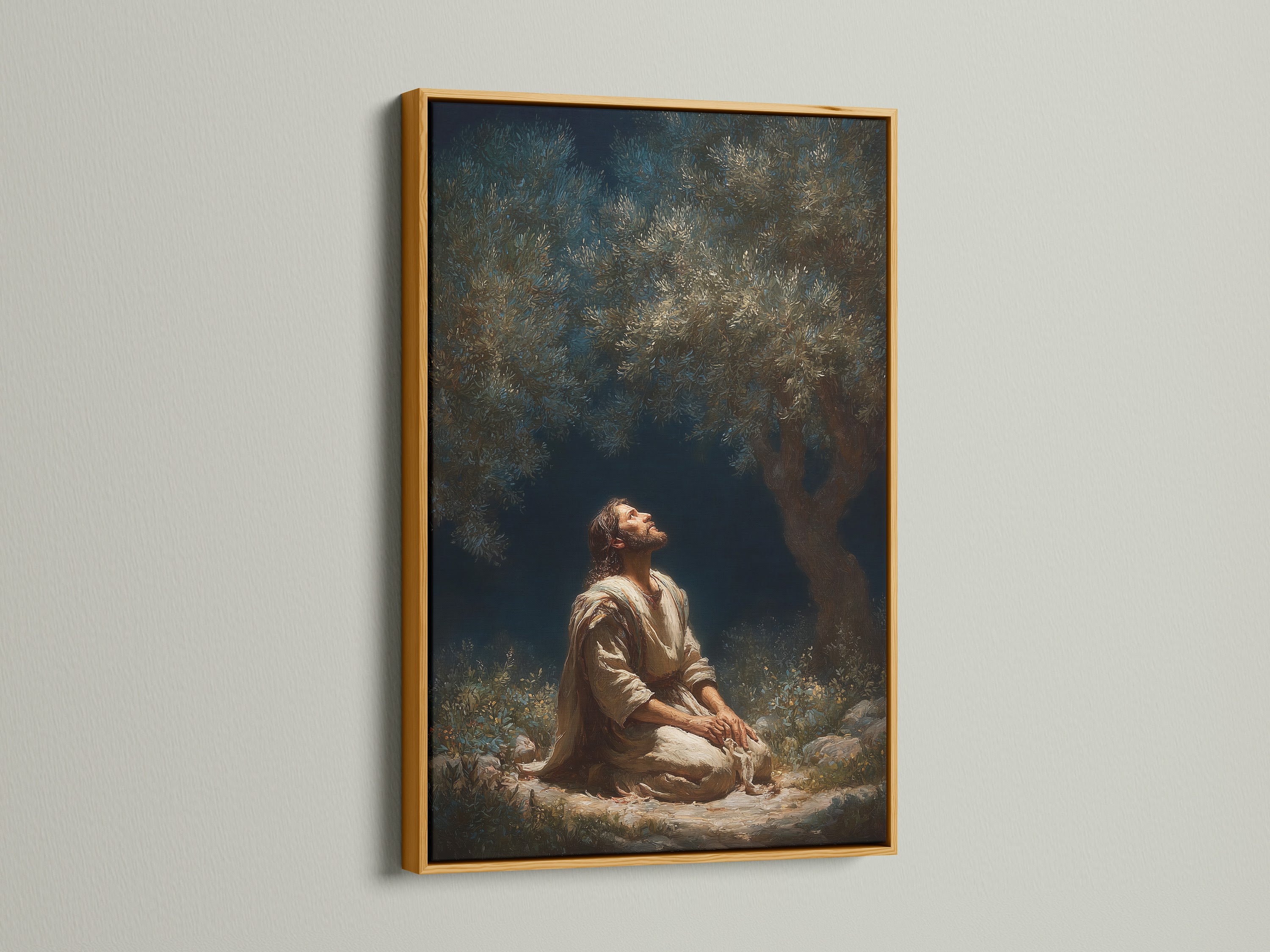 This artwork is framed in gold. It radiates luxury and opulence. The gold frame adds a touch of glamour. It enhances the artwork's richness and depth. Transform your space with this exquisite piece. The gold frame is very shiny.