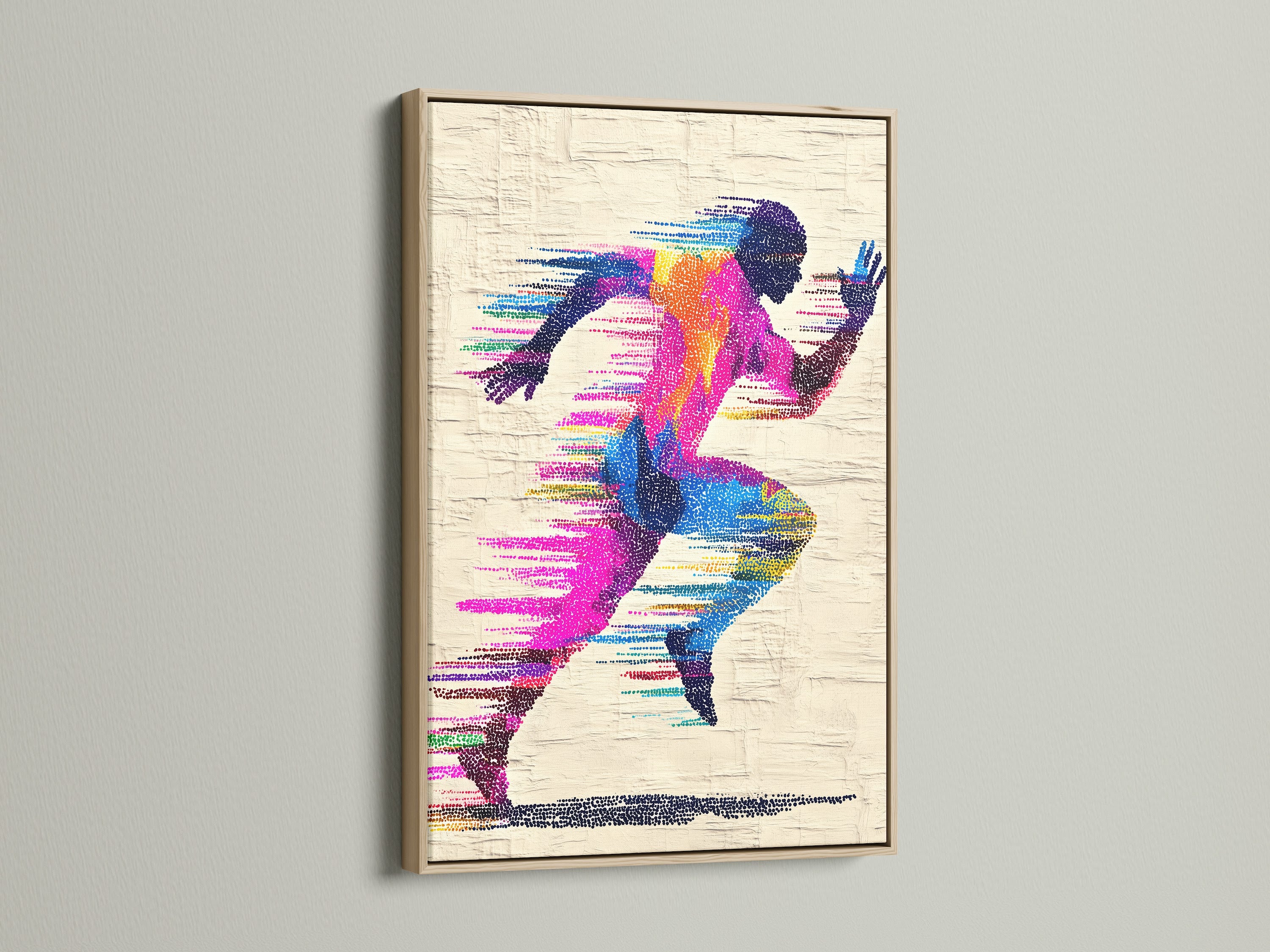 Colorful Runner Silhouette Art Print - Vibrant Motion Sports Wall Decor, Modern Athletic Poster, Fitness Motivation Artwork