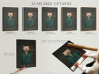 Explore the available options for the Lawyer Pig artwork. Choose from a stretched canvas print fine art poster paper or floating frame. This legal office art is perfect for law firm decor. A unique gift for attorneys. Victorian style in green and gold.