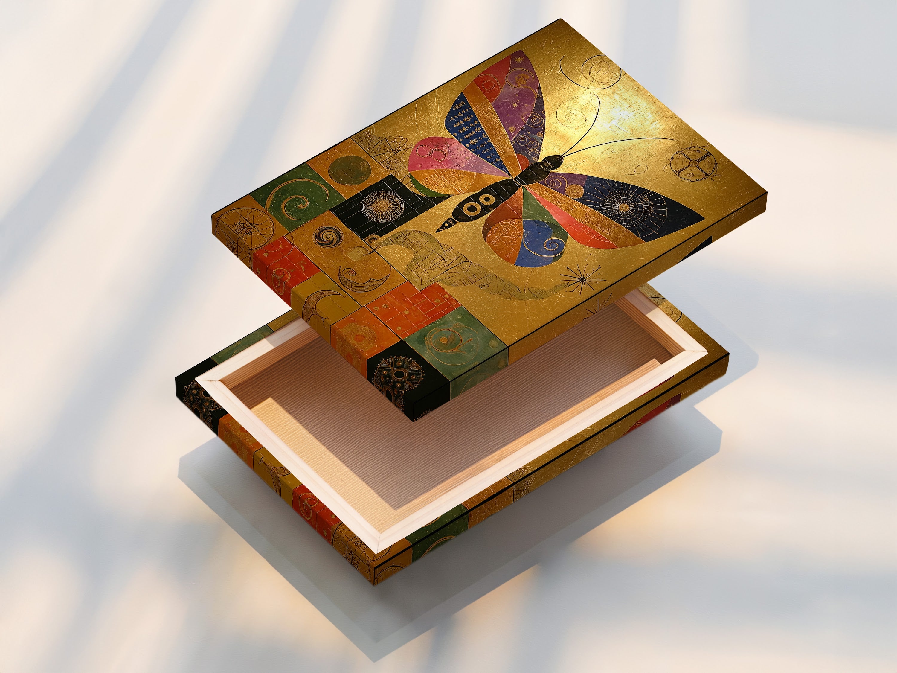 The stretched canvas print is ready to hang. The artwork is vibrant and detailed. It is a high-quality print. It will enhance any room's decor. A perfect addition to any art collection.