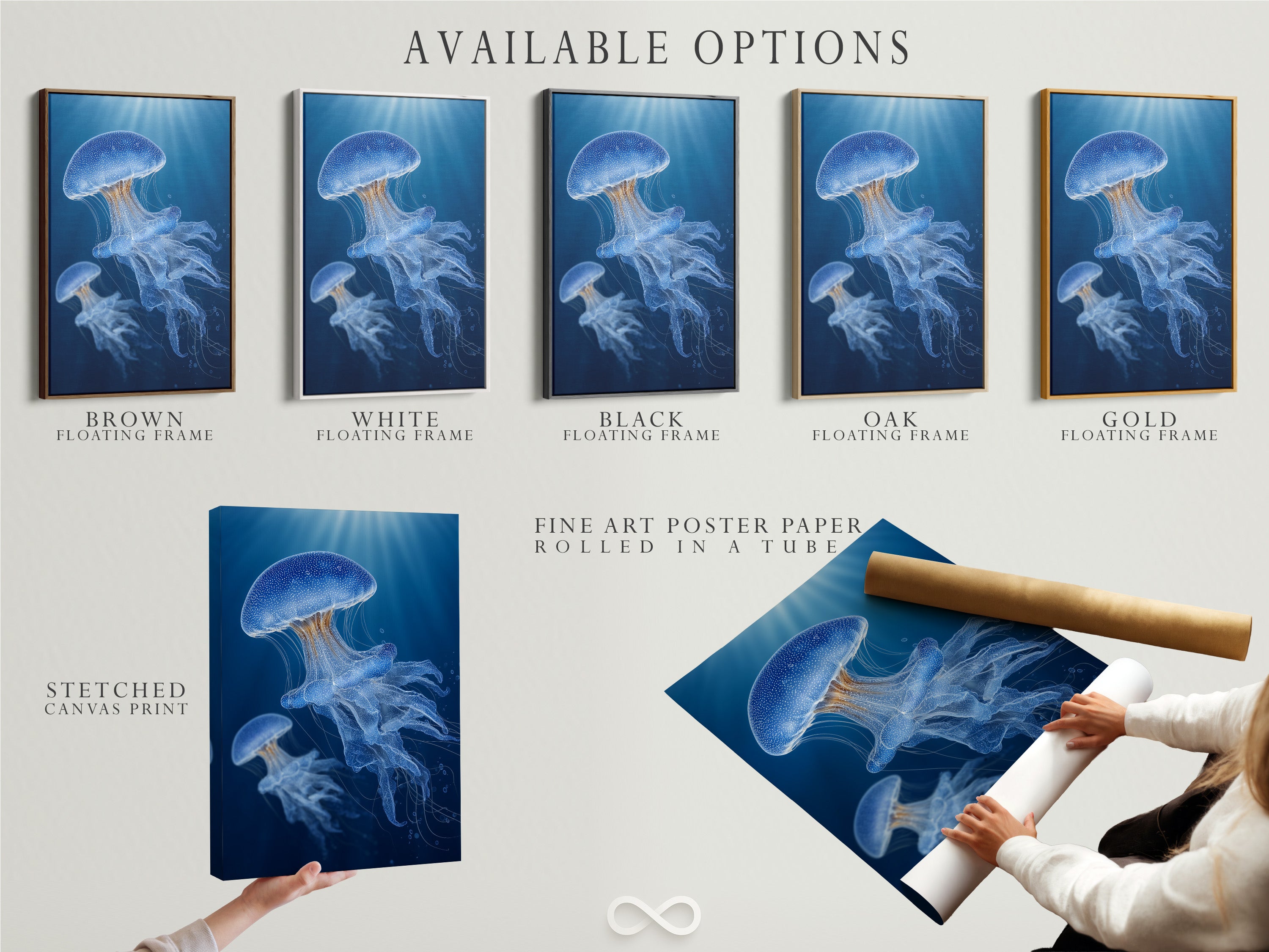 Explore available options for your art. Choose from a stretched canvas print. Consider fine art poster paper. You can also select a floating frame. Each option offers a unique way to display your artwork. Find the perfect fit for your style and space.