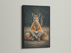 This rabbit canvas print is perfect for your home. The artwork is framed in sleek black. It enhances any contemporary space. Ideal for an executive office or study room. This vintage animal print adds character to your walls. The black frame brings a modern touch. It's a sophisticated choice for art lovers.