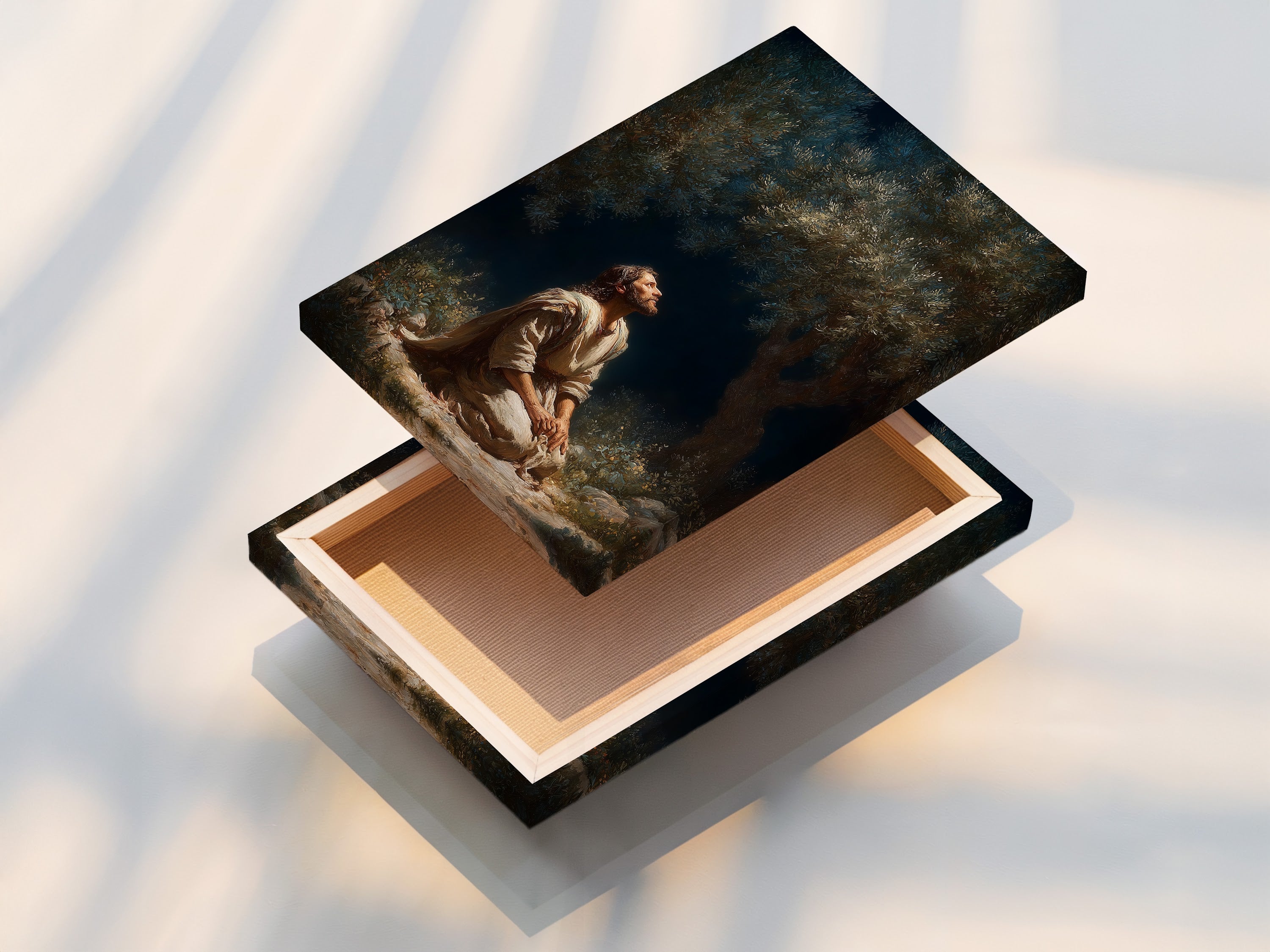 This stretched canvas print is ready to hang. Its vibrant colors and detailed artwork. Enhance any room. The canvas is stretched perfectly over a wooden frame. Enjoy the convenience and beauty of this stunning piece. The canvas is stretched tight.