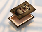 Stretched canvas print of a hedgehog. This woodland animal canvas print is ready to hang. It's a cute wildlife poster for a nursery. This kids room decor is a great addition to any home. Mid-century style.