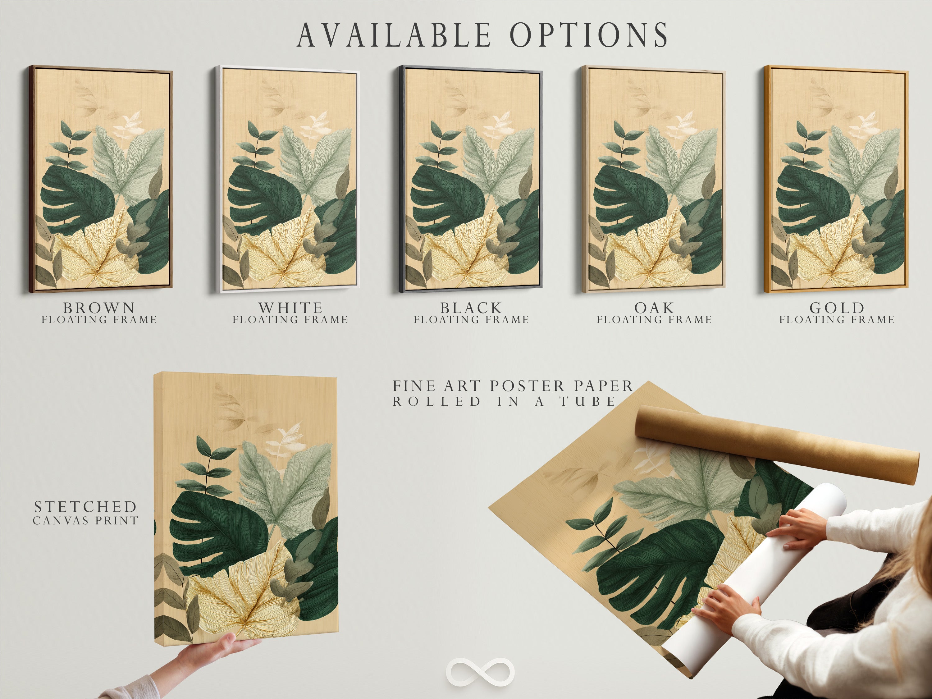 Available art options include stretched canvas prints fine art poster paper and floating frames. Select the perfect medium and frame for your artwork. Customize your art to match your style.